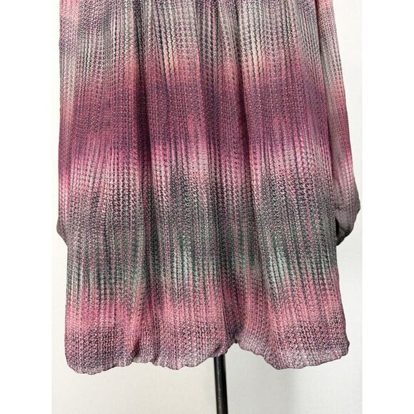 Rebecca Malone Women's Plus Sz 2X 3/4 Split Sleeves Multicolor Ombre' Stripes - Picture 3 of 16